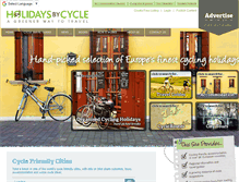 Tablet Screenshot of holidaysbycycle.com